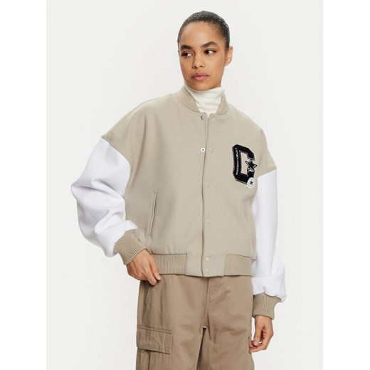 Converse Kurtka bomber Retro Varsity 10026772-A01 Beżowy Relaxed Fit ze sklepu MODIVO w kategorii Kurtki damskie - zdjęcie 181059184