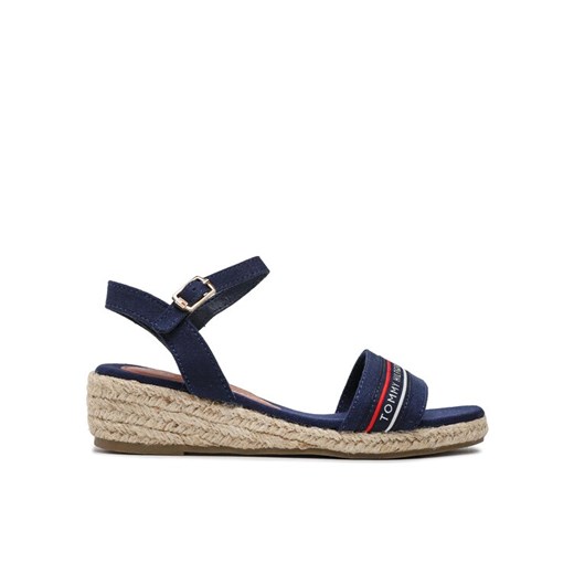 Tommy Hilfiger Espadryle Rope Wedge Sandal T3A7-32777-0048 M Granatowy Tommy Hilfiger 33 MODIVO