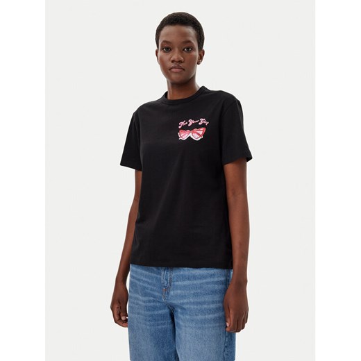 HUGO T-Shirt Damacia_5 50540237 Czarny Regular Fit ze sklepu MODIVO w kategorii Bluzki damskie - zdjęcie 181065311