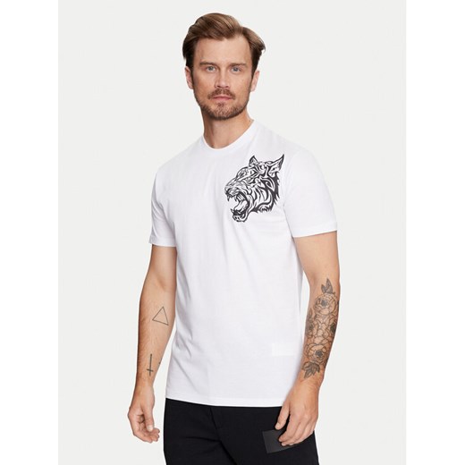 Plein Sport T-Shirt FADC MTK7550 STE003N Biały Regular Fit Plein Sport L MODIVO