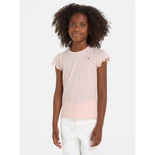 Tommy Hilfiger T-Shirt Essential KG0KG07052 D Różowy Regular Fit ze sklepu MODIVO w kategorii Bluzki dziewczęce - zdjęcie 181068030