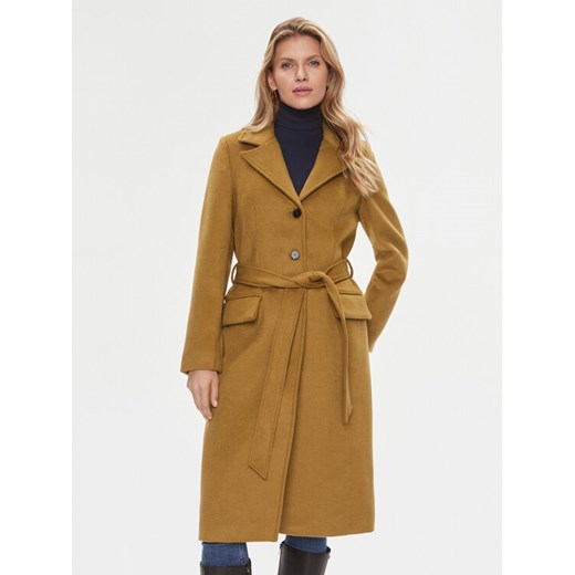 Bruuns Bazaar Płaszcz wełniany Catarina BBW2508 Brązowy Regular Fit ze sklepu MODIVO w kategorii Płaszcze damskie - zdjęcie 181069123