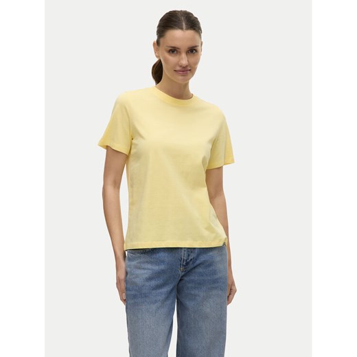 Vero Moda T-Shirt Paulina 10316991 Żółty Regular Fit ze sklepu MODIVO w kategorii Bluzki damskie - zdjęcie 181069464