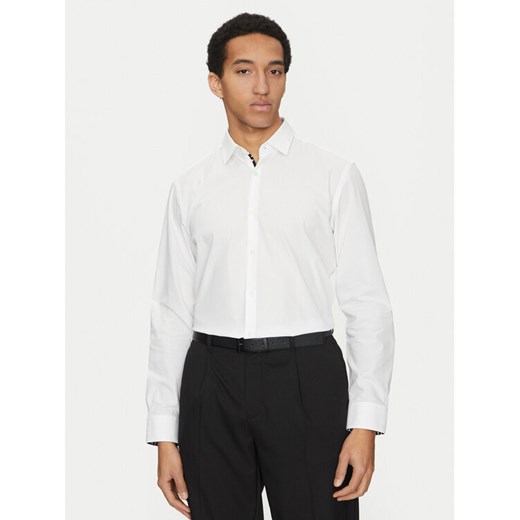 HUGO Koszula Koey 50534044 Biały Slim Fit ze sklepu MODIVO w kategorii Koszule męskie - zdjęcie 181072761
