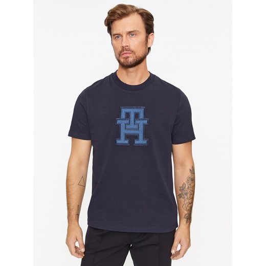 Tommy Hilfiger T-Shirt MW0MW32589 Granatowy Regular Fit ze sklepu MODIVO w kategorii T-shirty męskie - zdjęcie 181072772