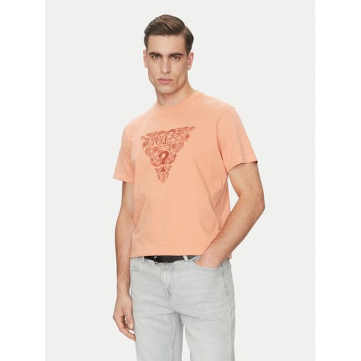 Guess T-Shirt M5GI16 K8FQ4 Pomarańczowy Regular Fit ze sklepu MODIVO w kategorii T-shirty męskie - zdjęcie 181073444
