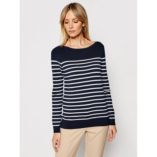 Tommy Hilfiger Sweter Heritage Boat WW0WW22046 Granatowy Regular Fit ze sklepu MODIVO w kategorii Swetry damskie - zdjęcie 181074702