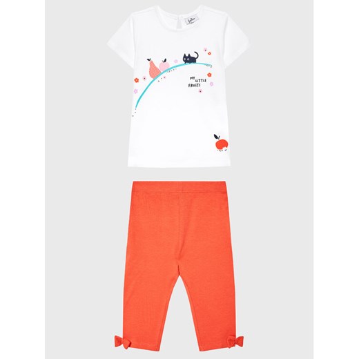 OVS Komplet t-shirt i legginsy 1766934 Biały Regular Fit ze sklepu MODIVO w kategorii Komplety niemowlęce - zdjęcie 181074993