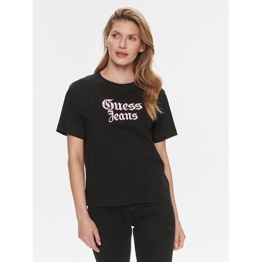 Guess T-Shirt Gothic W4RI49 K6XN4 Czarny Regular Fit Guess XS MODIVO