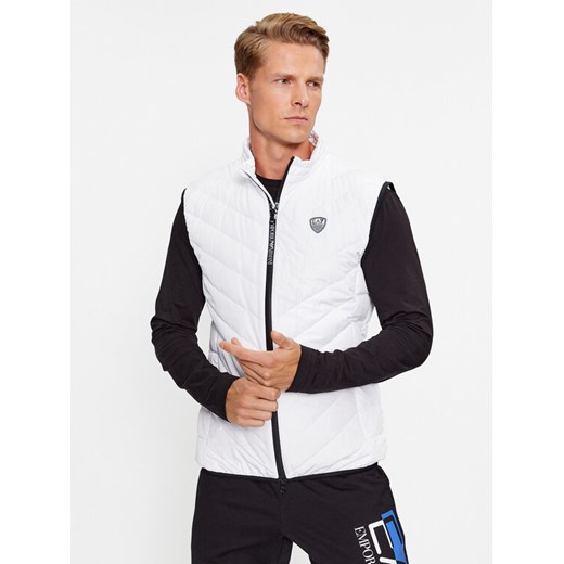 EA7 Emporio Armani Kamizelka 8NPQ02 PNE1Z 1100 Biały Regular Fit ze sklepu MODIVO w kategorii Kamizelki męskie - zdjęcie 181076552