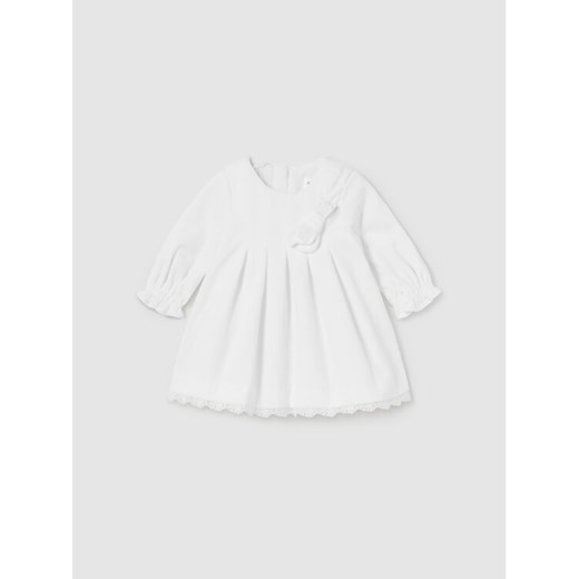 Mayoral Sukienka elegancka 2.854 Écru Regular Fit ze sklepu MODIVO w kategorii Ubranka do chrztu - zdjęcie 181077322