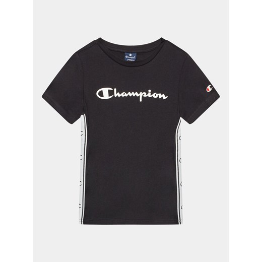Champion T-Shirt 306329 Czarny Regular Fit ze sklepu MODIVO w kategorii T-shirty chłopięce - zdjęcie 181078810