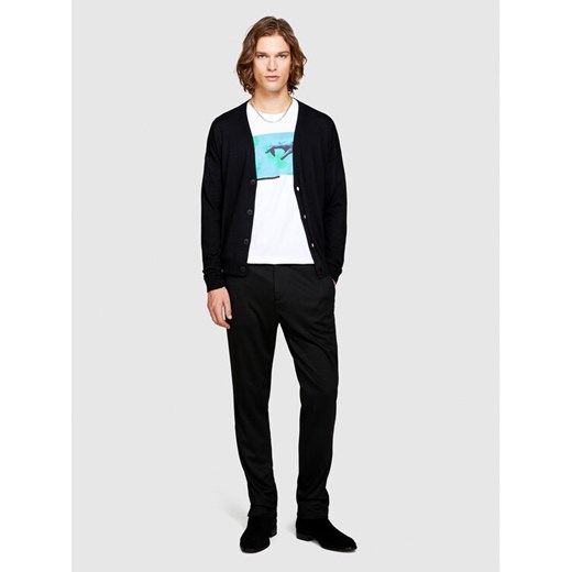 Sisley Kardigan 11BAS600J Czarny Regular Fit Sisley L MODIVO
