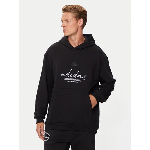 adidas Bluza Brand Love IW3533 Czarny Loose Fit ze sklepu MODIVO w kategorii Bluzy męskie - zdjęcie 181081641