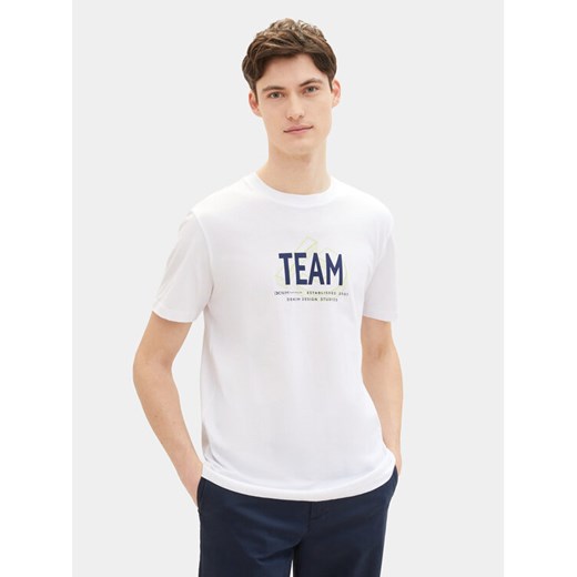 Tom Tailor Denim T-Shirt 1040838 Biały Regular Fit ze sklepu MODIVO w kategorii T-shirty męskie - zdjęcie 181081973