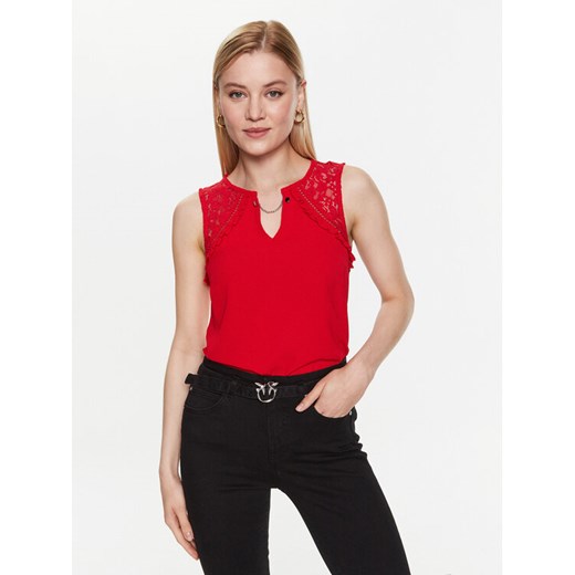NAF NAF Top Ojasper XENT3 Czerwony Regular Fit Naf Naf L MODIVO