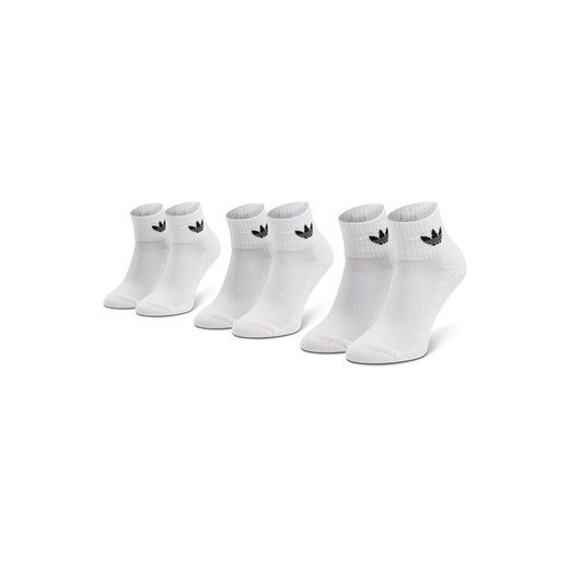 adidas Zestaw 3 par wysokich skarpet unisex Mid-Cut Crew FT8529 Biały ze sklepu MODIVO w kategorii Skarpetki dziecięce - zdjęcie 181084034