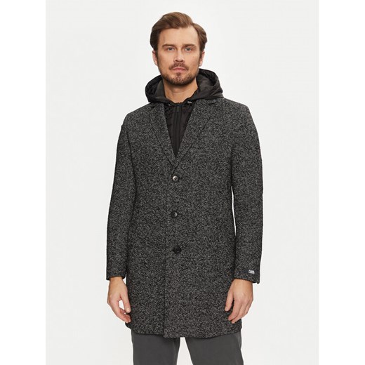 KARL LAGERFELD Płaszcz wełniany 455712 544727 Czarny Regular Fit Karl Lagerfeld 48 MODIVO
