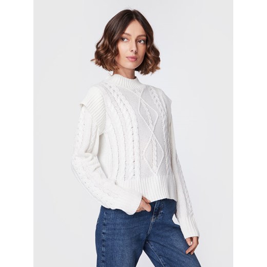 Brave Soul Sweter LK-248MAGGIE Écru Regular Fit ze sklepu MODIVO w kategorii Swetry damskie - zdjęcie 181084800