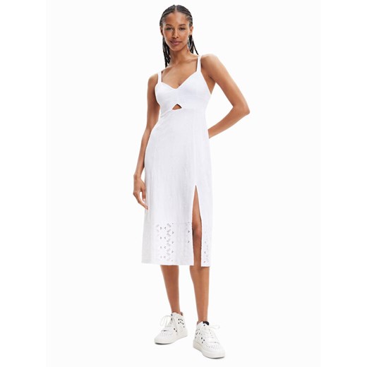 Desigual Sukienka letnia 23SWVK72 Biały Regular Fit Desigual XS MODIVO