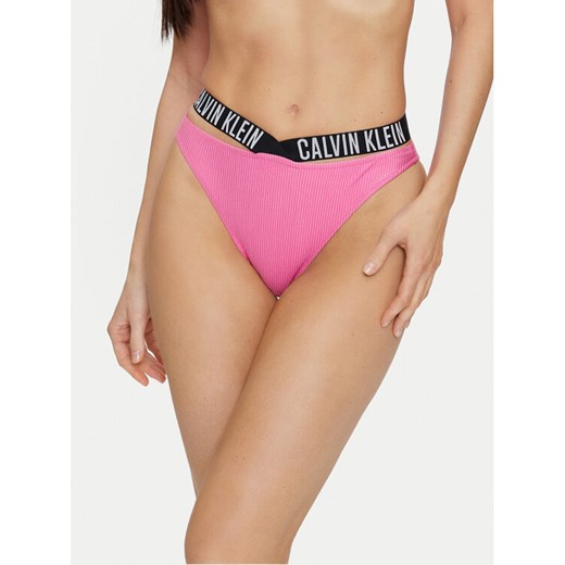 Calvin Klein Swimwear Dół od bikini KW0KW02391 Różowy ze sklepu MODIVO w kategorii Stroje kąpielowe - zdjęcie 181085853