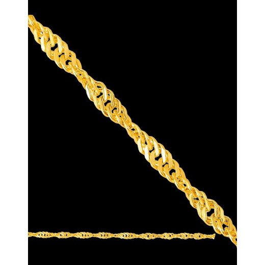 18cm złota bransoletka łańcuszkowa jubiler-pl czarny 