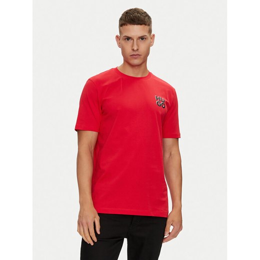 Hugo T-Shirt Dimoniti 50522434 Czerwony Regular Fit ze sklepu MODIVO w kategorii T-shirty męskie - zdjęcie 181088573