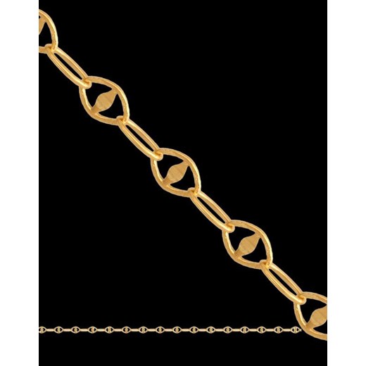 złota łańcuszkowa bransoletka 18cm jubiler-pl czarny 