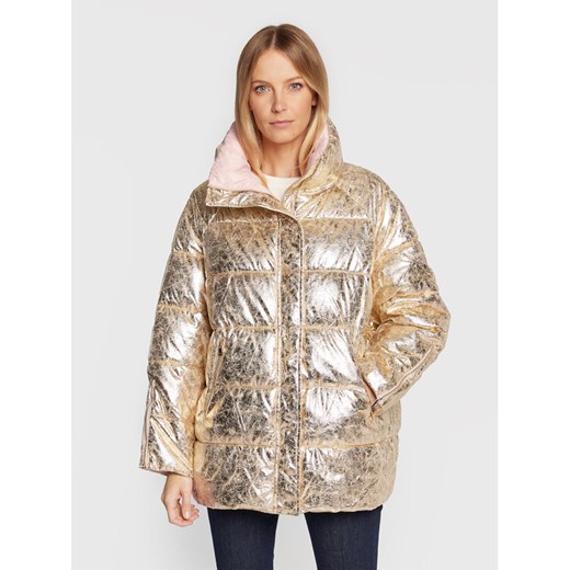 PINKO Kurtka zimowa Brunella 1G17Z5 A03G Złoty Relaxed Fit ze sklepu MODIVO w kategorii Kurtki damskie - zdjęcie 181093763
