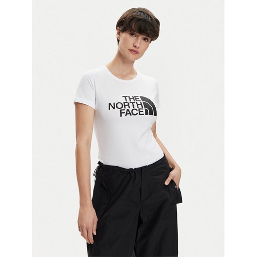 The North Face T-Shirt Easy NF0A87N6 Biały Regular Fit ze sklepu MODIVO w kategorii Bluzki damskie - zdjęcie 181095364