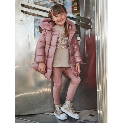 Mayoral Komplet bluzka i legginsy 4709 Brązowy Regular Fit ze sklepu MODIVO w kategorii Komplety dziewczęce - zdjęcie 181096692