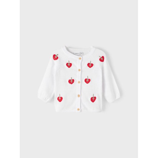 NAME IT Kardigan 13216306 Biały Regular Fit ze sklepu MODIVO w kategorii Bluzy i swetry - zdjęcie 181097264