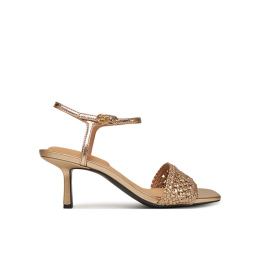 Tommy Hilfiger Sandały Metallic Lthr Kitten Sandal FW0FW08611 Złoty Tommy Hilfiger 36 MODIVO