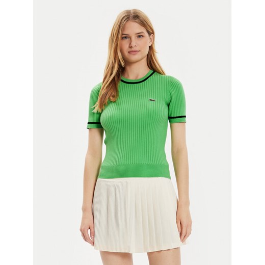 Lacoste Sweter AF6946 Zielony Slim Fit Lacoste 40 MODIVO