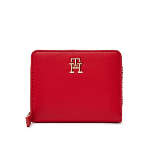 Tommy Hilfiger Mały Portfel Damski Th Logotape Med Za AW0AW17408 Czerwony ze sklepu MODIVO w kategorii Portfele damskie - zdjęcie 181101871