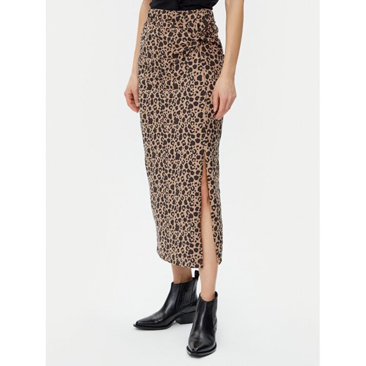 Noisy May Spódnica maxi Camilla 27029673 Brązowy Regular Fit ze sklepu MODIVO w kategorii Spódnice - zdjęcie 181102041
