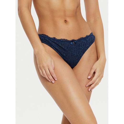 Hunkemöller Stringi Marine 206319 Granatowy ze sklepu MODIVO w kategorii Majtki damskie - zdjęcie 181104952