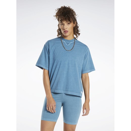 Reebok T-Shirt Classics Natural Dye Boxy T-Shirt HT7857 Niebieski ze sklepu MODIVO w kategorii Bluzki damskie - zdjęcie 181105551