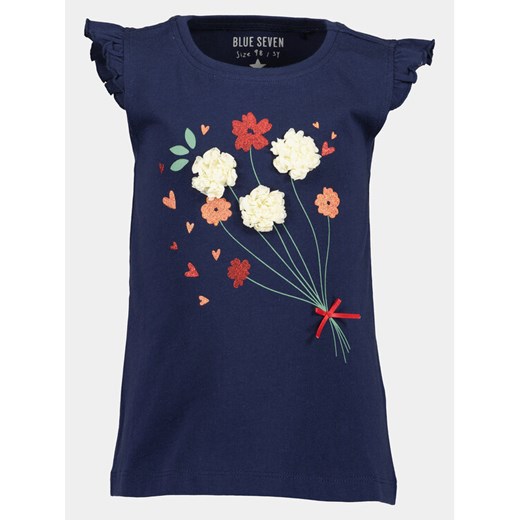 Blue Seven Top 702320 X Granatowy Regular Fit ze sklepu MODIVO w kategorii Bluzki dziewczęce - zdjęcie 181106414