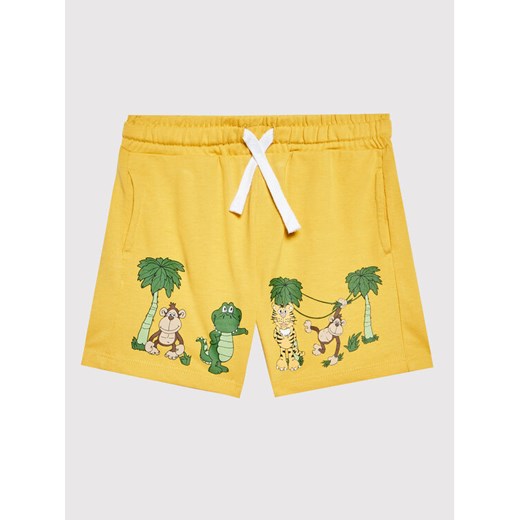 United Colors Of Benetton Szorty sportowe 3BL0G900F Żółty Regular Fit ze sklepu MODIVO w kategorii Spodenki niemowlęce - zdjęcie 181109122