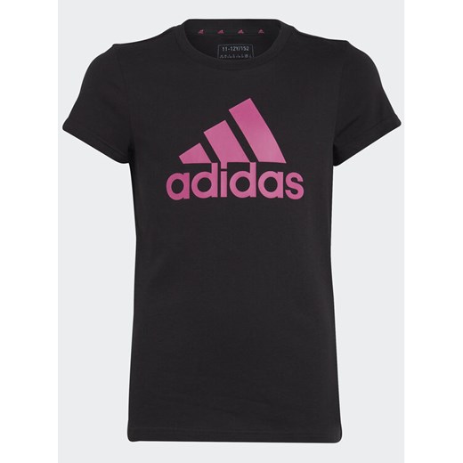adidas T-Shirt Essentials Big Logo Cotton T-Shirt IC6122 Czarny Slim Fit ze sklepu MODIVO w kategorii Bluzki dziewczęce - zdjęcie 181116003