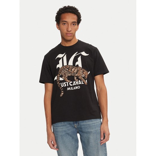 Just Cavalli T-Shirt 77OAHA02 Czarny Regular Fit ze sklepu MODIVO w kategorii T-shirty męskie - zdjęcie 181117670