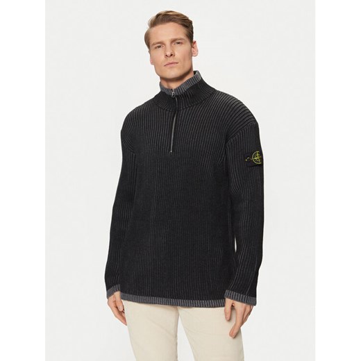 Stone Island Sweter 8115516C1 Szary Regular Fit ze sklepu MODIVO w kategorii Swetry męskie - zdjęcie 181118821