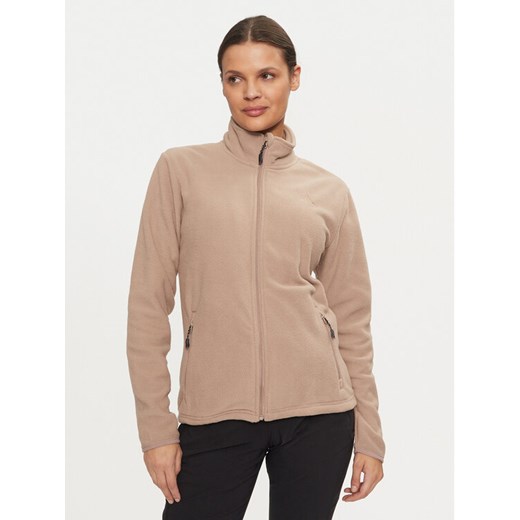 Whistler Polar Cocoon W Fleece W211201 Beżowy Regular Fit ze sklepu MODIVO w kategorii Bluzy damskie - zdjęcie 181120641