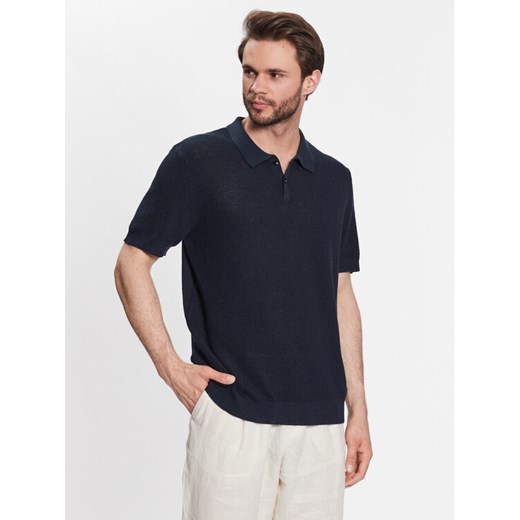 Sisley Polo 104NS300C Granatowy Regular Fit Sisley S MODIVO