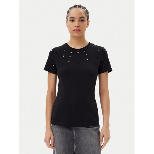 Silvian Heach T-Shirt GPP25070TS Czarny Regular Fit ze sklepu MODIVO w kategorii Bluzki damskie - zdjęcie 181124254