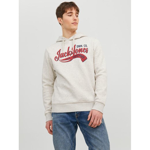 Jack&Jones Bluza Logo 12233597 Szary Standard Fit ze sklepu MODIVO w kategorii Bluzy męskie - zdjęcie 181124601