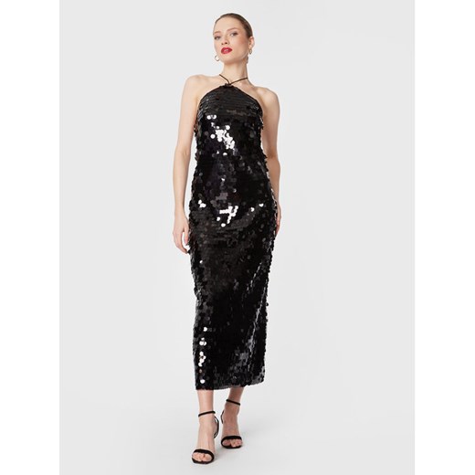 ROTATE Sukienka koktajlowa Big Sequins RT2247 Czarny Slim Fit Rotate 40 MODIVO