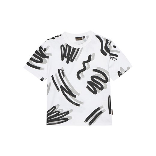Napapijri T-Shirt NP0A4IGW D Biały Regular Fit ze sklepu MODIVO w kategorii T-shirty chłopięce - zdjęcie 181125453
