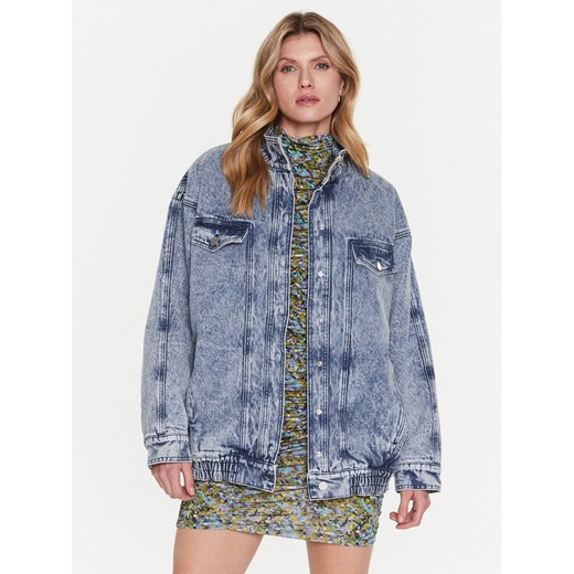Gestuz Kurtka jeansowa Kandra 10906839 Niebieski Oversize ze sklepu MODIVO w kategorii Kurtki damskie - zdjęcie 181125803